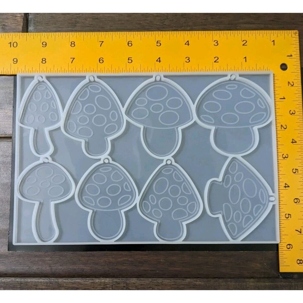 8 Cavities Mushrooms silicone mold for Resin Jewelry Pendant Ornament handcraft